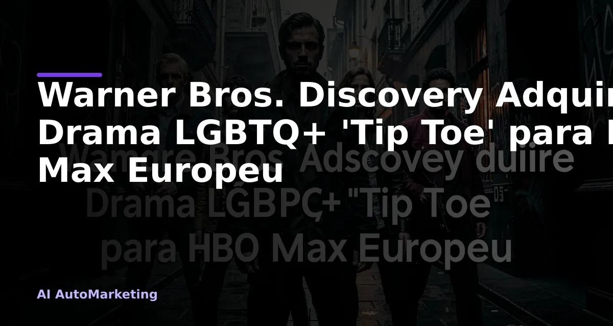 Warner Bros. Discovery Adquire Drama LGBTQ+ 'Tip Toe' para HBO Max Europeu